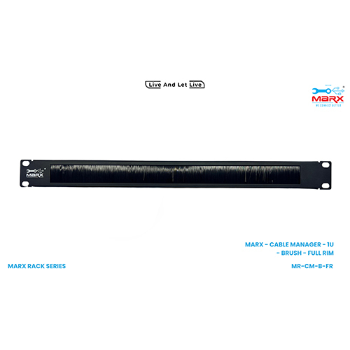 Marx Cable Manager - 1U - Brush - Full Rim