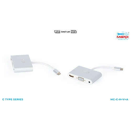 Marx C To Hdmi+Vga+Audio - Color: White