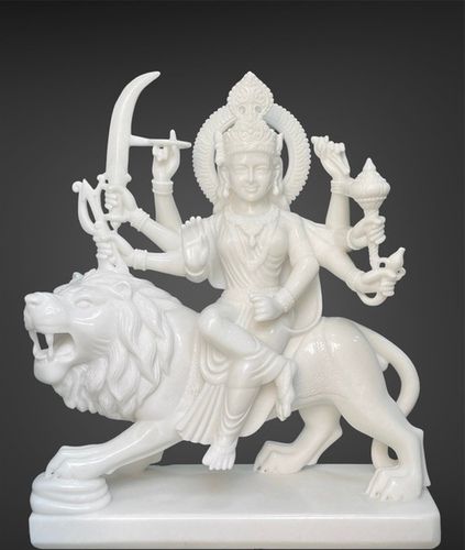 White Marble Durga Moorti