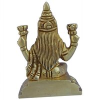 aakrati Goddess Lakshmi Statue of Brass Decorative Showpiece - 8 cm  (Brass, Yellow)