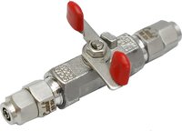 Ss Pu Mini Ball Valve - Color: Silver