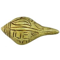 aakrati Figure for Decor and Gift Decorative Shankh  (Yellow)