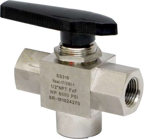 Ss 304 3way Ball Valve