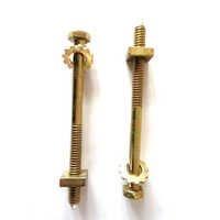 Ms Bed Bolt - Ms Material, 2-3 Inch Size, Golden Color | Powder-coated Finish, Quenched Heat Treatment For Exceptional Durability