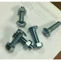 Roofing Bolts - Quenched Heat Treatment, Standard Size, Silver Color, Powder Coated Surface, High Durability For Industrial Use