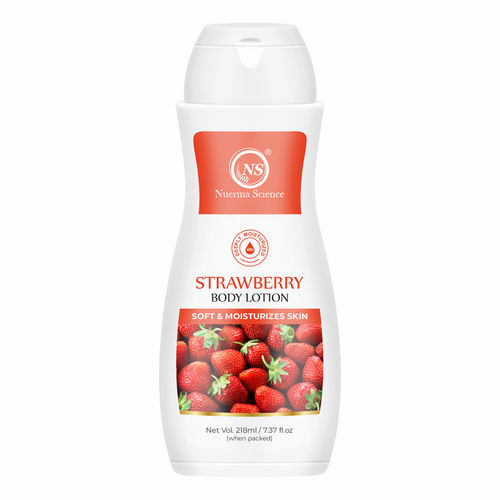 Nuerma Science Strawberry Body Lotion  24 Hr Nourishing Body Lotion for Women & Men ( 218ml)