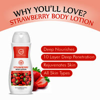 Nuerma Science Strawberry Body Lotion  24 Hr Nourishing Body Lotion for Women & Men ( 218ml)