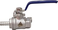 Ss 304 Hose Connection Ball Valve - Color: Silver