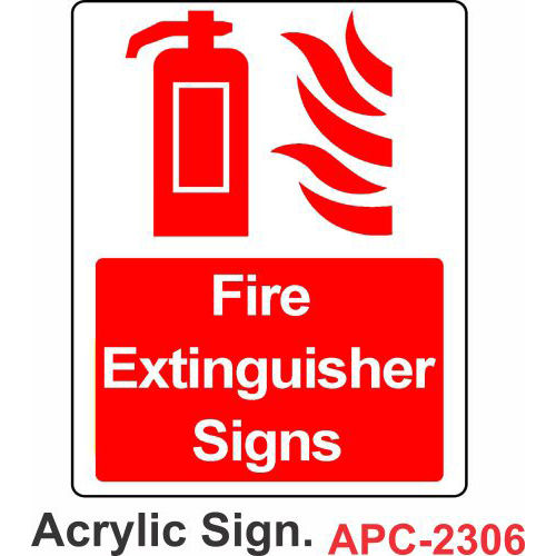 FIRE EXITNGUISHER ACRYLIC SIGN.APC-2306