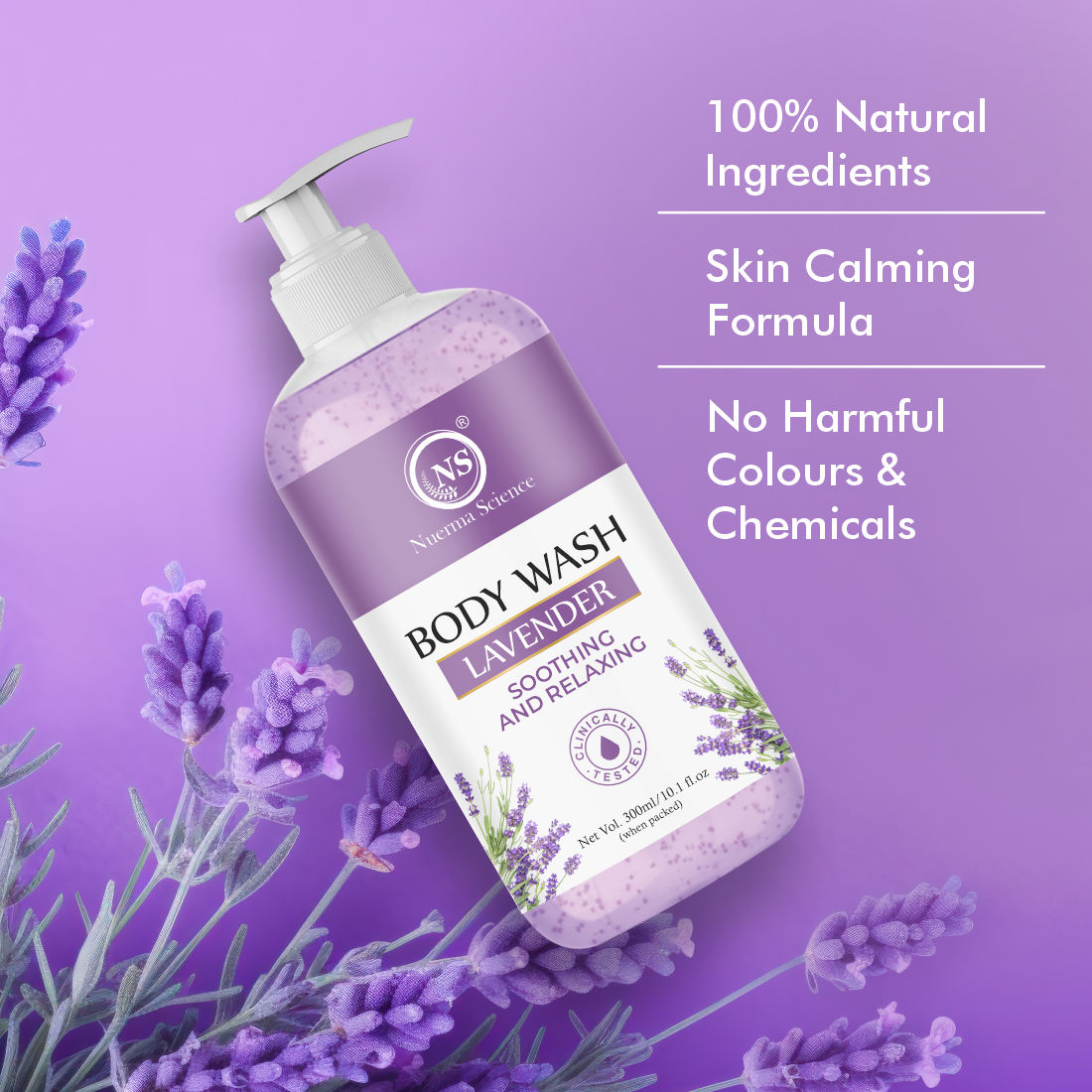 Nuerma Science Lavender Body Wash with Vitamin E  300ml