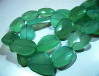 Natural Aqua Chalcedony Free Shape 20 to 30mm beads Strands 16 inches long