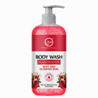 Natural Body Wash - 100% Herbal Liquid, Brightening Pomegranate Extracts For Instant Glow, Deep Hydration, Paraben & Sulfate-free, Suitable For All Skin Types