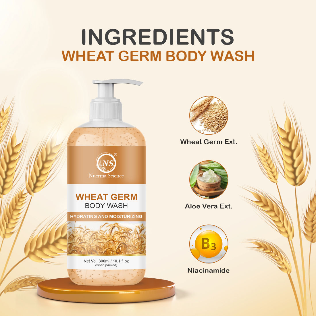 Nuerma Science Wheatgerm BodyWash   (300 ml)