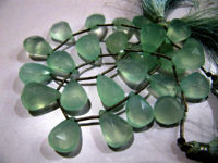 Aqua Chalcedony 10x15mm to 12x16mm Pear Shape Sold per stands  8 to 9'' long