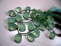 Aqua Chalcedony 10x15mm to 12x16mm Pear Shape Sold per stands  8 to 9'' long