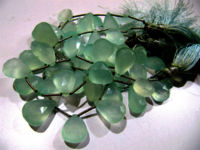 Aqua Chalcedony 10x15mm to 12x16mm Pear Shape Sold per stands  8 to 9'' long