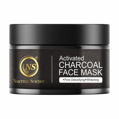 Nuerma Science Pure Clay Charcoal Face Mask for Dull Skin to Detox & Brighten Skin (100gm)