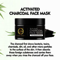 Nuerma Science Pure Clay Charcoal Face Mask for Dull Skin to Detox & Brighten Skin (100gm)