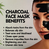 Nuerma Science Pure Clay Charcoal Face Mask for Dull Skin to Detox & Brighten Skin (100gm)