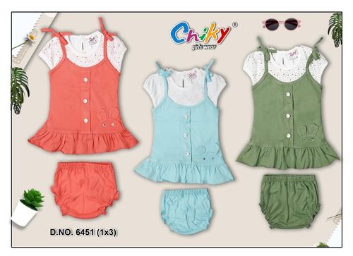 Baby Frock & Panty Set 6451 - Decoration Material: Beads