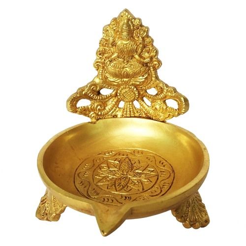 aakrati Decorative Oil Lamp With Ganesh Lakshmi Ji Brass (Pack of 2) Table Diya  (Height: 4 inch)