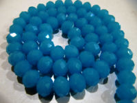 Aqua Chalcedony 8mm Rondelle Faceted 70 to 75 Strand Hydro Quartz Beads