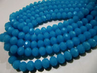 Aqua Chalcedony 8mm Rondelle Faceted 70 to 75 Strand Hydro Quartz Beads