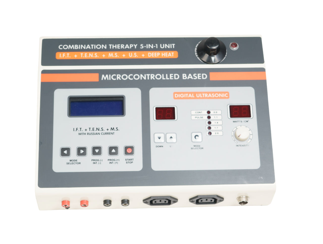 Combination Electrotherapy  Deep heat  ultrasound  Therapy machine  Five  in one