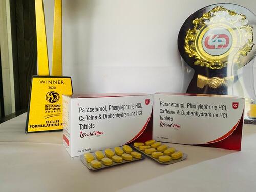 Phenylephrine hcl 5 + Diphenhydramine 25 + Paracetamol 500 + Caffine 30