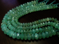 Natural Aqua Blue Chalcedony Rondelle Faceted10 to15mm Strand 10 Long