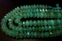 Natural Aqua Blue Chalcedony Rondelle Faceted10 to15mm Strand 10 Long