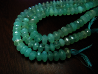 Natural Aqua Blue Chalcedony Rondelle Faceted10 to15mm Strand 10 Long