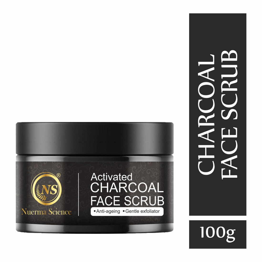 Nuerma Science Activated Charcoal Scrub For Exfoliating Detoxifying Dead Skin Cells (100gm)