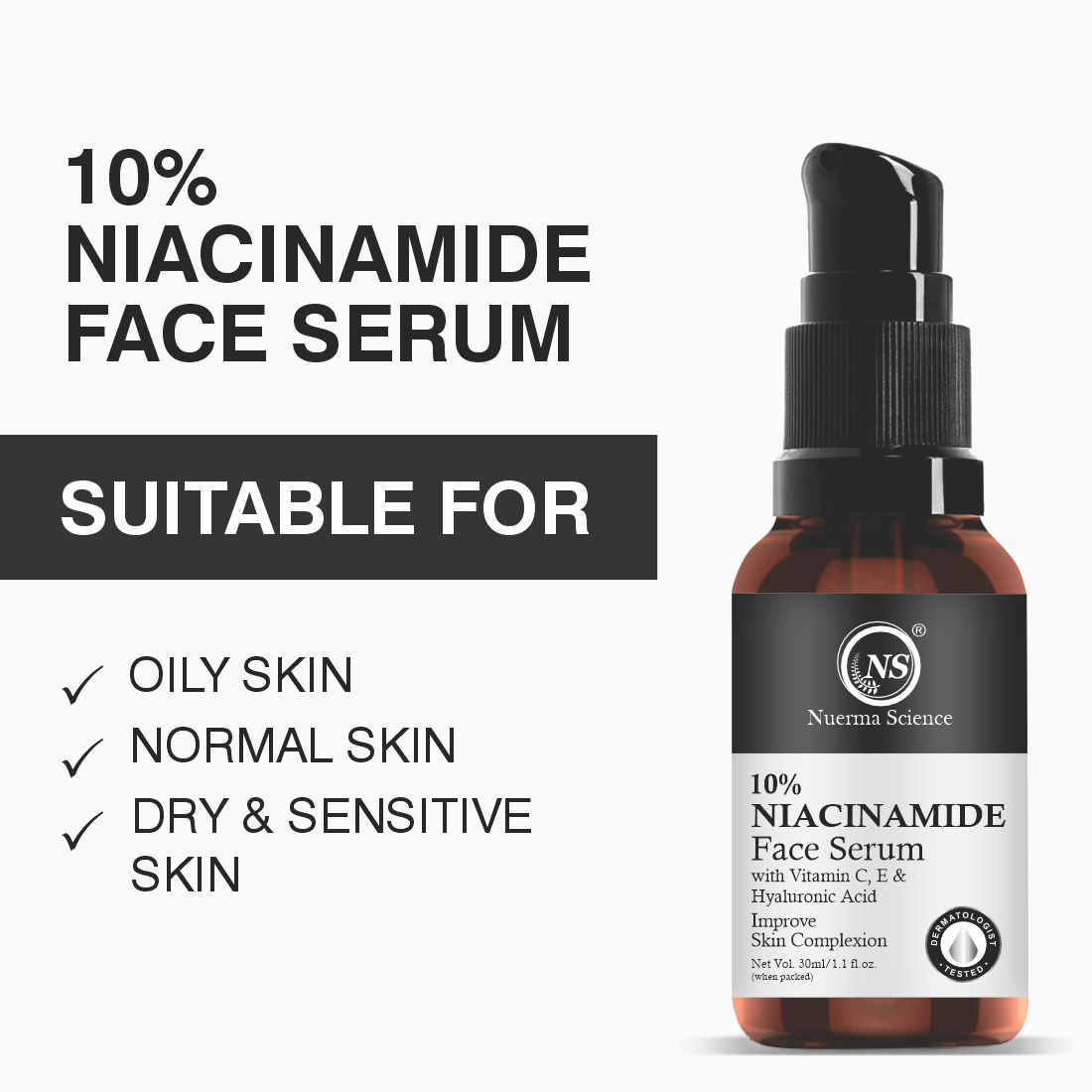 Nuerma Science 10% Niacinamide Serum   (30 ml)