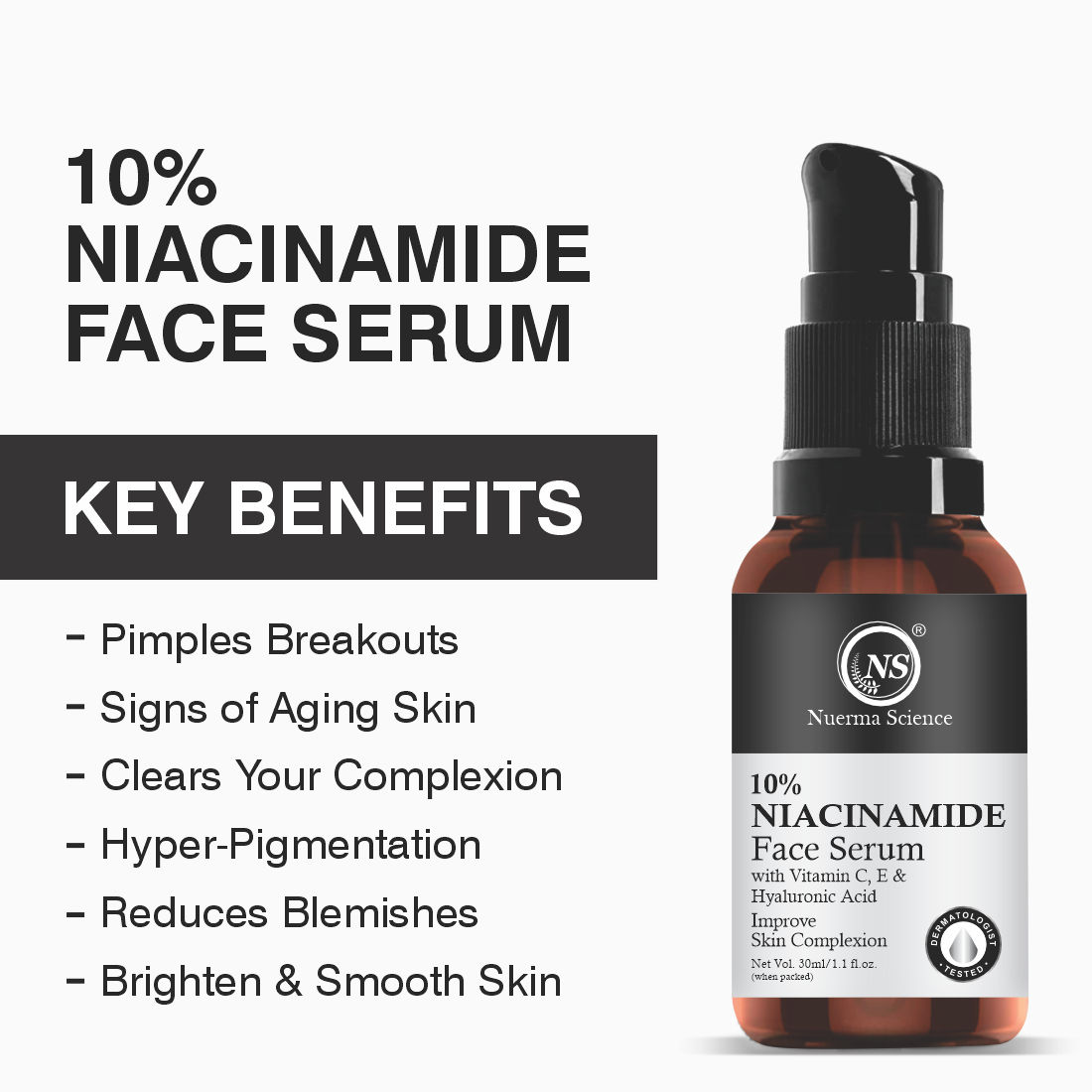 Nuerma Science 10% Niacinamide Serum   (30 ml)