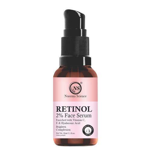 Nuerma Science Retinol 2% Face Serum + Vitamin C, E, & Hyaluronic Acid Benefits  (30 ml)