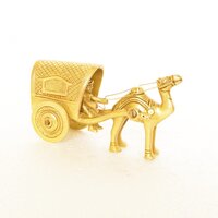 aakrati Unique Camel Cart made of Brass Decorative Showpiece -  (Brass, Yellow)