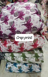 crepe printed fabric