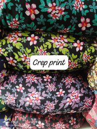 crepe printed fabric