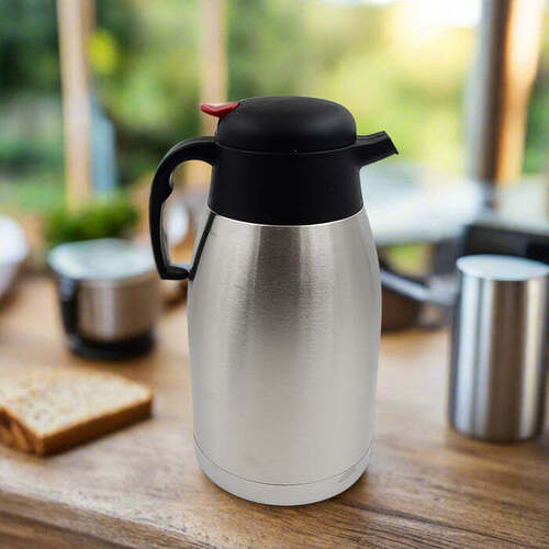 Premium Steel Thermos With Handle And Push Button 10083