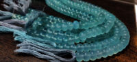 Natural Aqua Chalcedony Rondelle Plain Smooth 8mm Beads Sold Per Strand 8'' Long