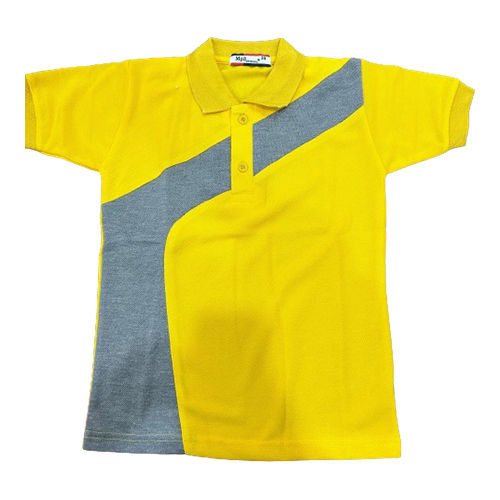 Yellow School Sports T-Shirt Age Group: 10 - 15