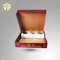 Customized Biryani Packaging Box - Food-grade Paper, 10x10x2 Inches | Glossy Lamination, Uv Offset Printing, Customizable Design Options