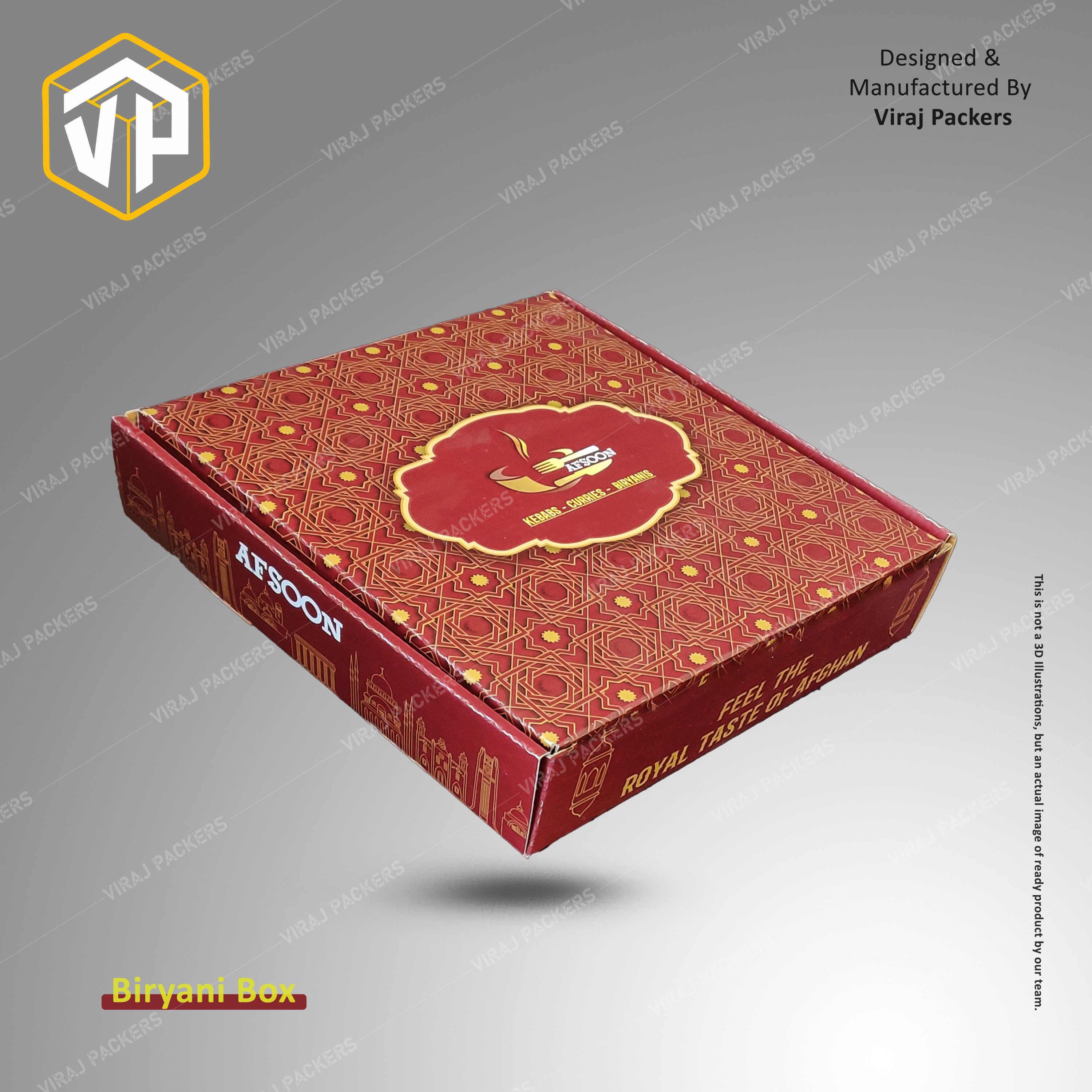 Biryani Packaging Box and Plater Packaging box Manufacturer Customized