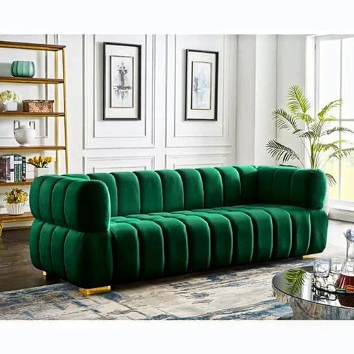 3 Seater Green Sofa - General Use: Yes