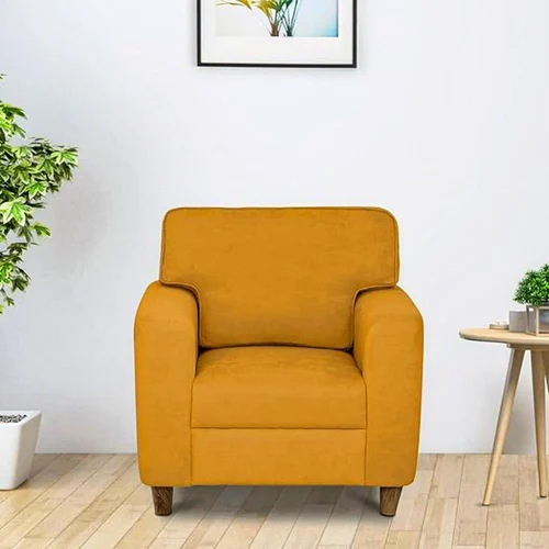 Luxurious Gold 1 Seater Sofa
