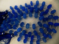 Natural Blue Chalcedony Rondelle Faceted 10 to 12mm Beads Strand 9 inches long