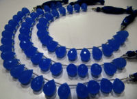 Blue Chalcedony 10x14mm Tear Drops Beads Sold Per Strand 8 Inch long