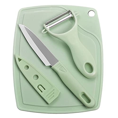 3 IN 1 CHOPPING BOARD KNIFE PEELER SET