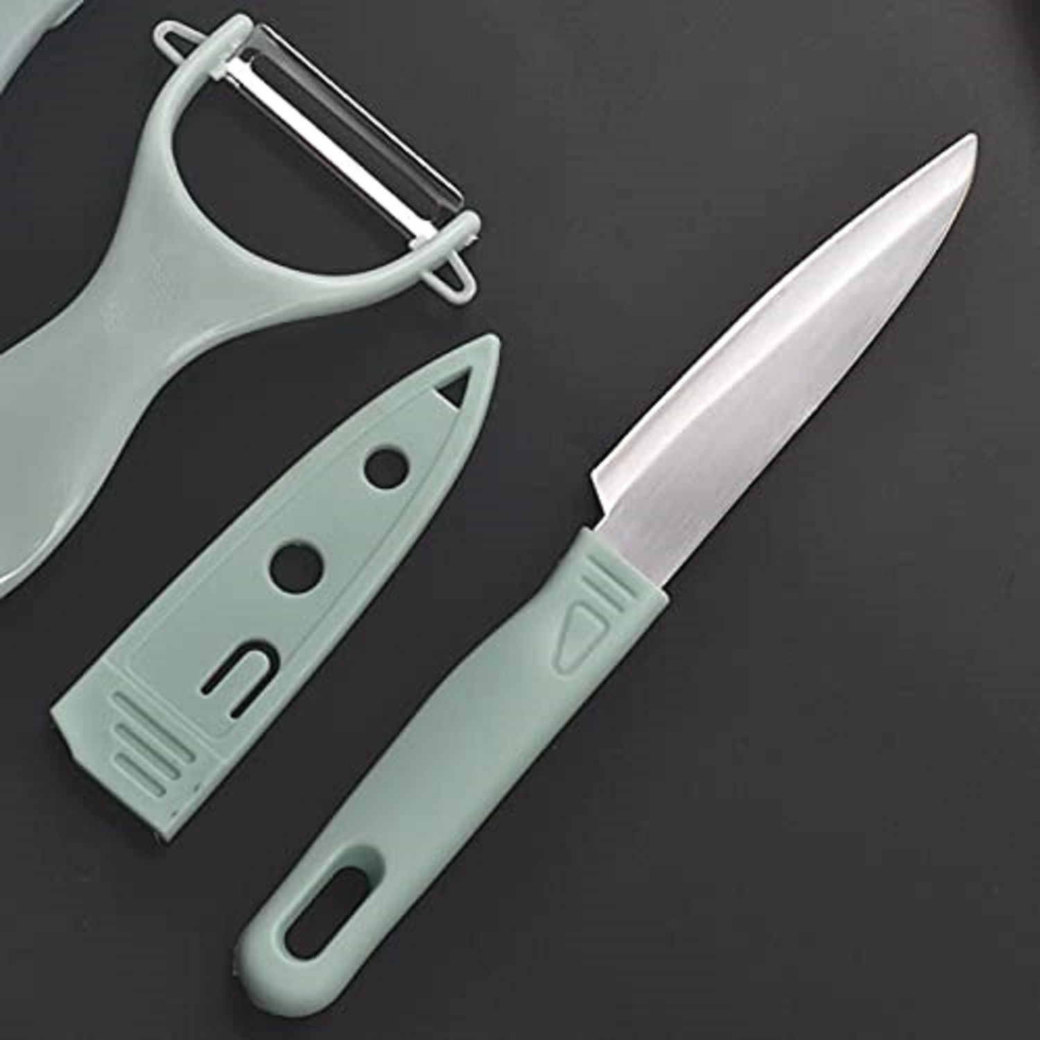 3 IN 1 CHOPPING BOARD KNIFE PEELER SET